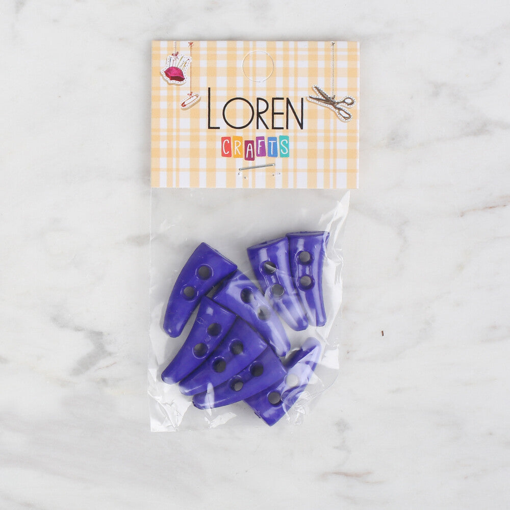 Loren Crafts 8'li saks mavi çoban düğme - 126